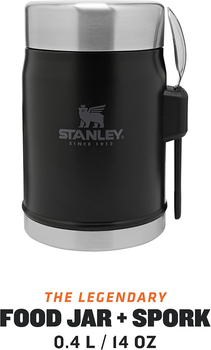 Stanley Leakproof-Dishwasher Safe, Stainless Steel, Matte Black, 0.4L
