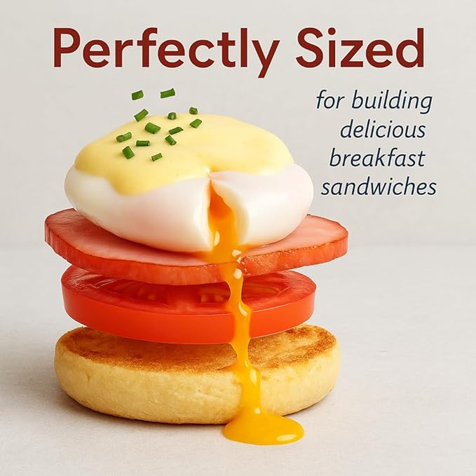 HIC Kitchen Non-Stick 3-Egg Poacher Insert, PFOA and BPA Free, Fits 8-Inch and Larger Pans