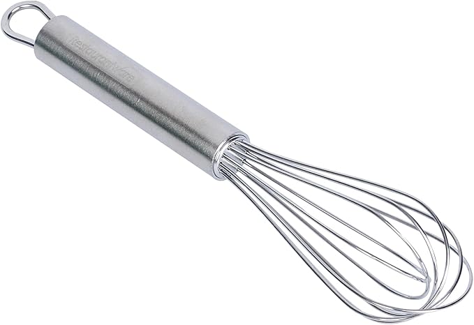 Restaurantware-German Standard 7.3 Inch French Whisk, 1 Dishwashable Kitchen Wire Whisk - Ergonomic Handle, Durable, Stainless Steel French Whip, For Blending, Stirring, Mixing Of Ingredients