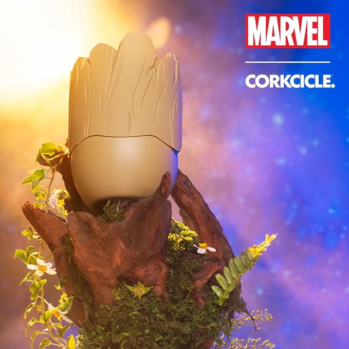 Corkcicle Stemless Insulated Wine Glass Tumbler - Keeps Beverages Cold 6 Hours & Hot 3 Hours - Stainless Steel - Easy-Grip - Summer Drinkware Gift - Keeps Drinks Ice Cold - 12 oz - Groot