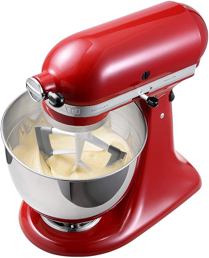 Flex Edge Beater for KitchenAid 4.5/5 QT Tilt Head Stand Mixer, Beater with Double Silicone Edge, Mixer Paddle, Perfect 4.5/5 Quart Tilt Head Stand Mixer Attachment, White
