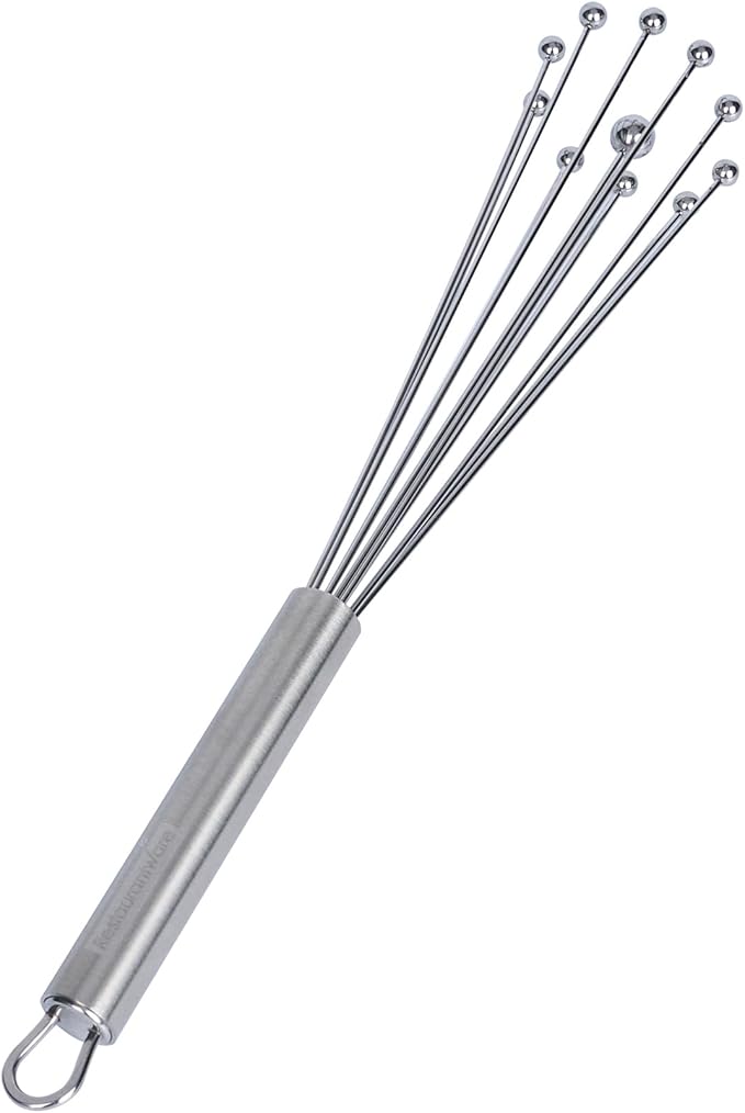 Restaurantware-German Standard 10.6 Inch Ball Whisks, 24 Dishwashable Kitchen Whisks - Ergonomic Handle, Durable, Stainless Steel Manual Egg Beater, Suitable For Whisking, Stirring, Mixing, Beating