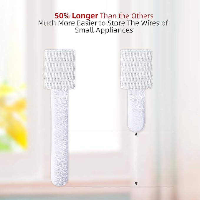 SUITMAT Cord Organizer for Appliances 18 Pack, Cable Organizer Cord Holder for Small Kitchen Appliances, Kitchenaid Stand Mixer Air Fryer Coffee Maker Pressure Cooker (White)
