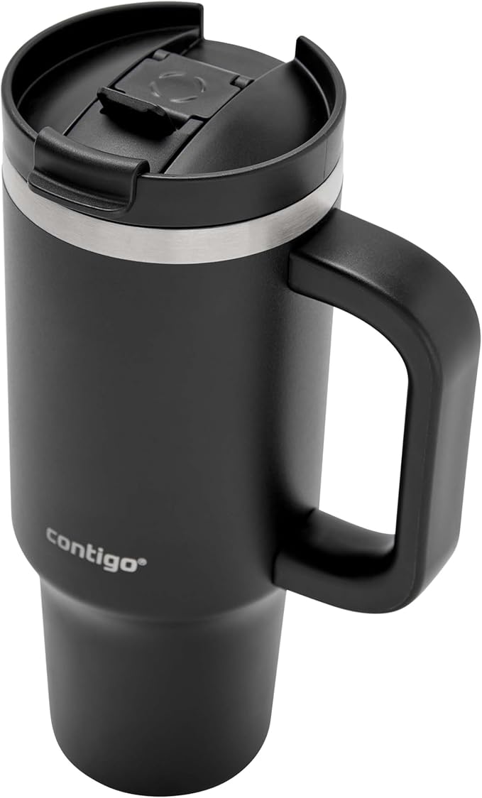 Contigo Streeterville 30oz Tumbler, Stainless Steel Vacuum Insulated, Leak-Proof, Cold for 29 Hours, Fits in cupholders, Licorice