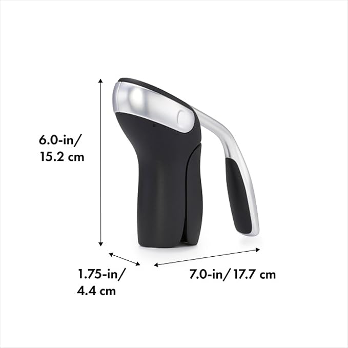 OXO Steel Vertical Lever Corkscrew with Removable Foil Cutter