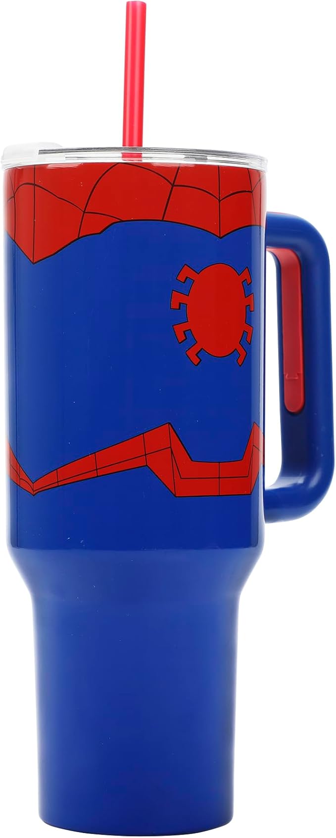 Bioworld Marvel Spider-Man Costume 40 Oz Stainless Steel Tumbler With Handle-OSFA