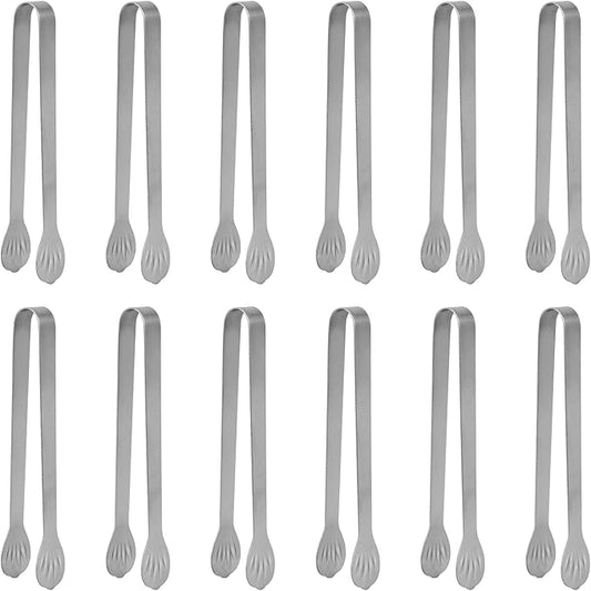Serving Tongs Kitchen Tongs,Buffet Tongs, Stainless Steel Food Tong Serving Tong,small tongs12 Pack (5 Inch(12 pack))