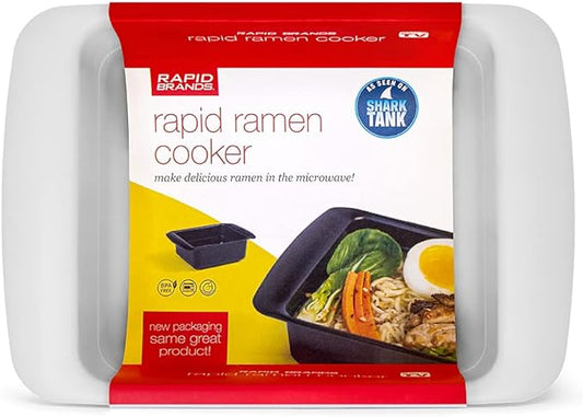 Rapid Ramen Cooker | Microwavable Cookware for Instant Ramen | BPA Free and Dishwasher Safe | Perfect for Dorm, Small Kitchen or Office | Gray, 1 Pack
