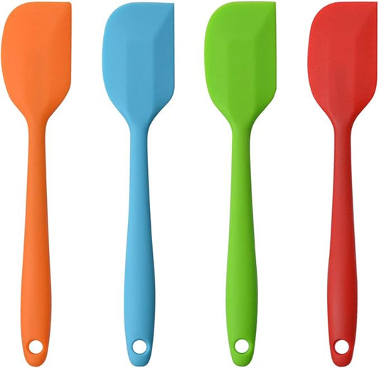 Silicone Spatulas, 11 inch Rubber Spatula Heat Resistant Seamless One Piece Design Non-Stick Flexible Scrapers Baking Mixing Tool (4 Piece)