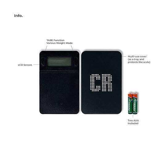 CR Scale Digital Pocket Scale - 1pc Premium Food Scale 100g by 0.01g Digital Grams Scale Weight Scale Kitchen Scale Black Gram Scale Portable Scale Digital Food Scale (JDS-P100) (Battery Included)