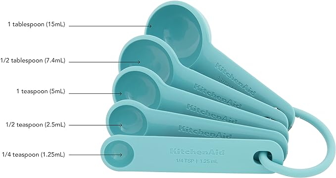 KitchenAid Measuring Spoons, Set Of 5, Aqua Sky