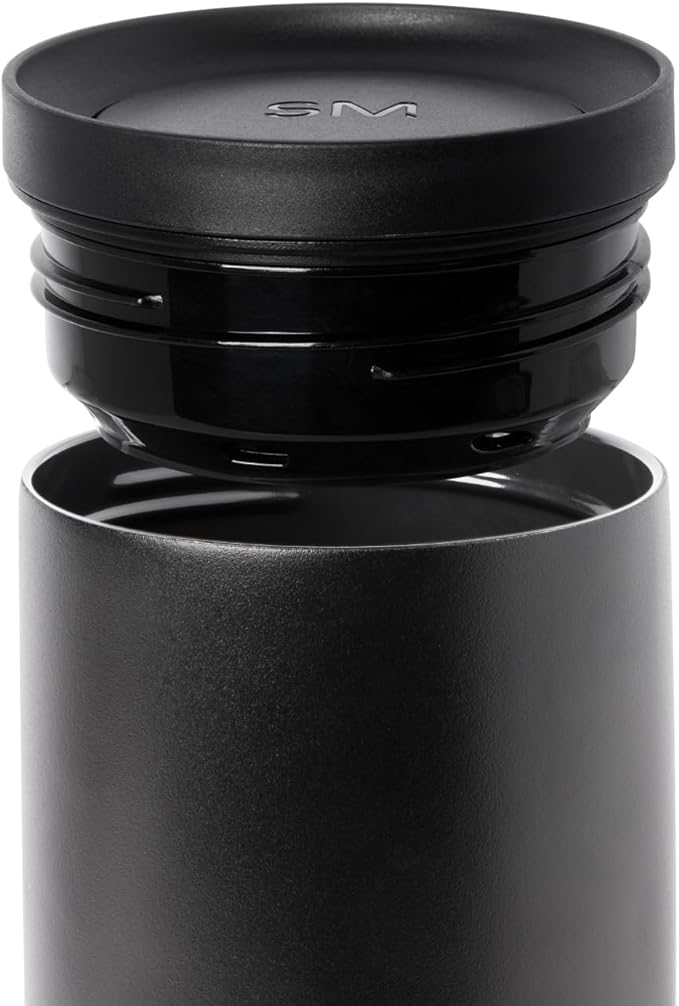 Simple Modern Voyager Tumbler Coffee Lid Replacement | Reusable Lid ONLY Fits Simple Modern Voyager Collection | 360° Lid | Midnight Black