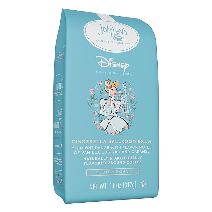Joffrey's Coffee - Disney Cinderella Ballroom Brew | Vanilla Custard and Caramel Coffee, Medium Roast (Ground, 11oz)