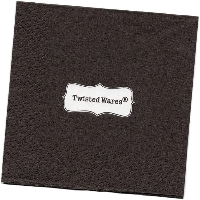 Twisted Wares - Funny Cocktail Napkins - Holy Crap That's So Crazy Wow So Very Interesting Such a Good Story - Boutique Cocktail Napkins - Perfect for any Celebrations 5"X5" (20 Pack)