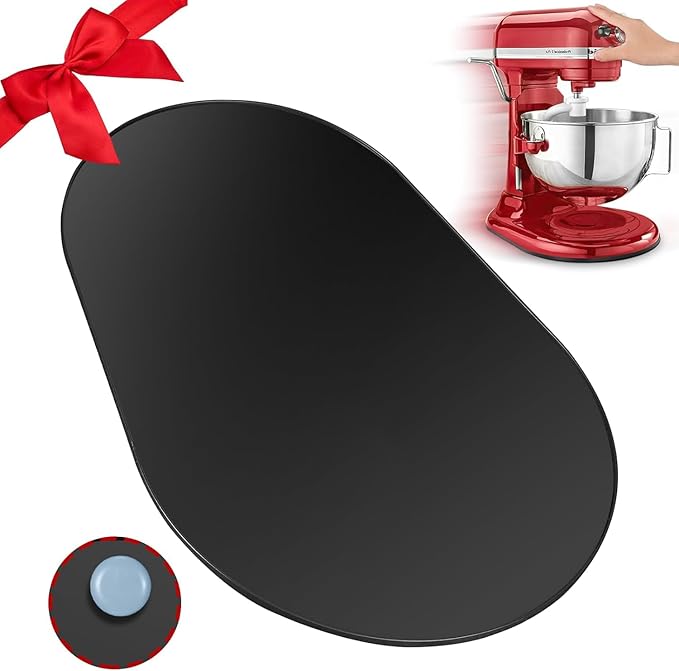 Mixer Mat Slider Compatible with KitchenAid 5-8 Qt Bowl-Lift Mixer - Metal Appliance Sliding Tray Kitchen Countertop Storage Mover Caddy for Kitchen Aid Professional Stand Mixer