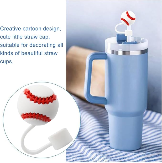 Straw Cover Cap for Stanley Cup,Straw Topper Compatible for 30&40 Oz Tumbler with Handle,10mm 0.4in Dust-Proof Reusable Straw Tips Lids,Straw Tip Covers for Christmas Gifts