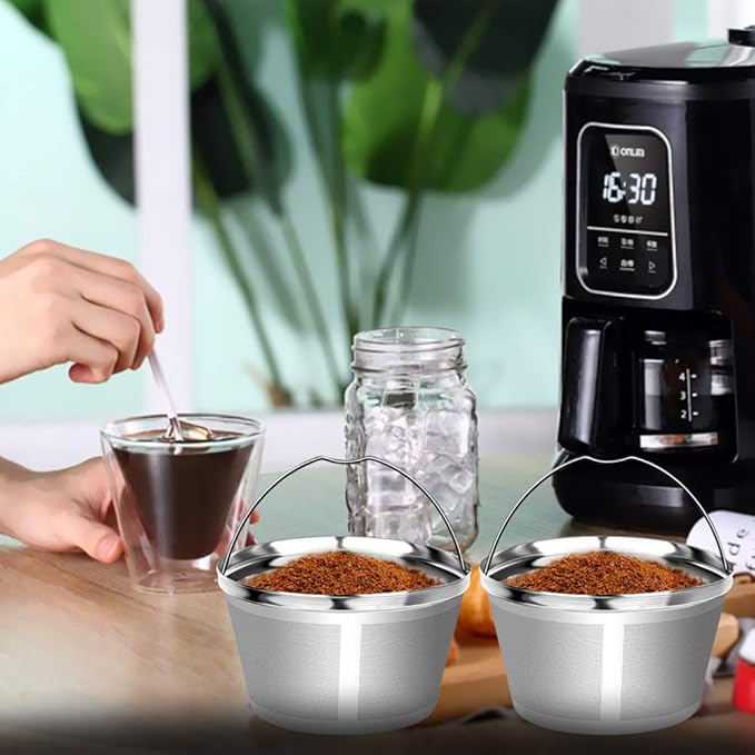 Reusable Basket-Style Permanent Coffee Filters, Perfect Fit 8-12 Cup Mr. coffee, Black and Decker Basket-Style Coffee Maker Filters and Replace Basket Paper Filters (Black and Decker)