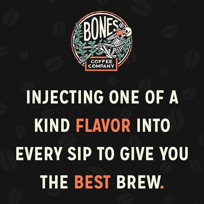 Bones Coffee Company Crazelnut, Hazelnut Flavored Coffee Pods, Low Acid Medium Roast Single-Serve Bones Cups, Compatible with 1.0 & 2.0 K-Cups Brewers Coffee Maker, 12 Count