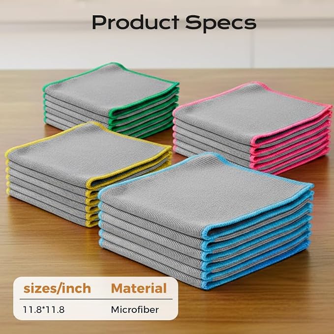 6 Pack Glass Polishing Cloth, Streak Free Cleaning Cloth, Wine Glass Polishing - Image 2