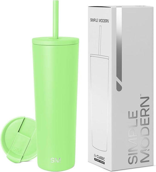 Simple Modern Classic Tumbler with Lid and Straw | Insulated Iced Coffee Cup Reusable Stainless Steel Water Bottle Travel Mug | Gifts for Women Men Her Him | 28oz | Baja