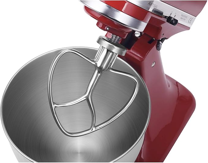 Geesta Polished Stainless Steel Flat Beater for Kitchen aid 4.5 Qt - 5 Qt Tilt-Stand Mixer Attachments for Kitchen Paddle, Baking - Pastry, Pasta Dough, Lcing, Mixing Accessory - Dishwasher Safe