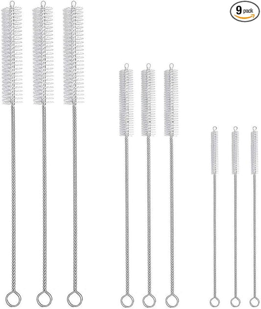 9-Piece Straw Cleaner Brush Kit for Stanley - (3-Size) Extra Long Pipe Cleaners, Straw Cleaning Brush for Tumbler, Sippy Cup, Bottle and Tube