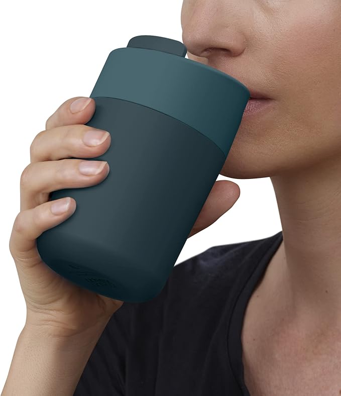 Joseph Joseph Sipp™ Travel Coffee Mug with Flip-top Cap - 340 ml (12 fl. oz) - Blue