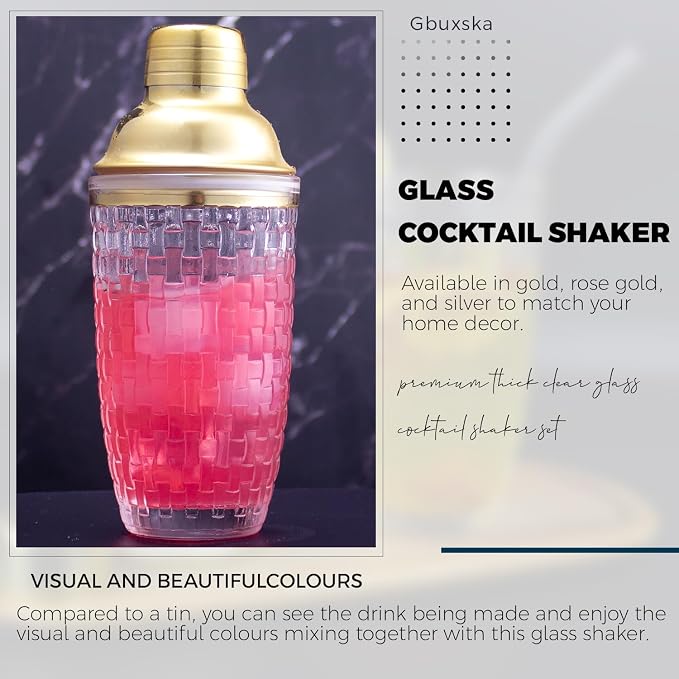 Gold Cocktail Shaker Set - Image 4