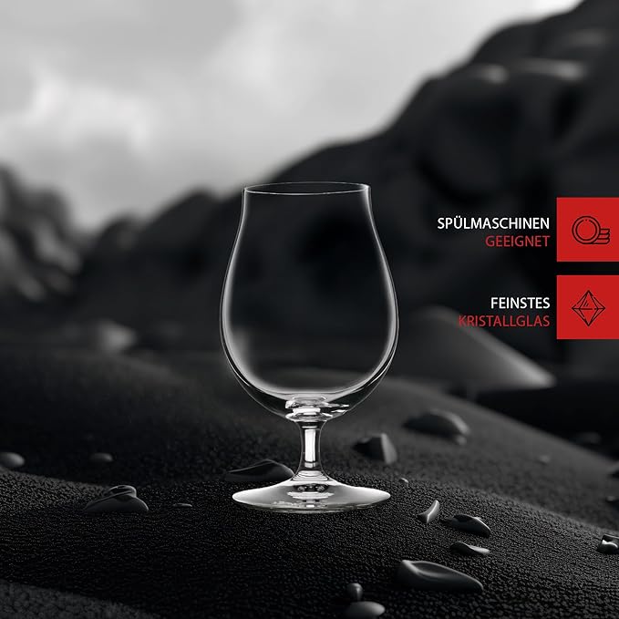 Spiegelau Classic Tulip Beer Glass, European-Made Crystal Drinking Glasses Perfect for Belgian Ales, IPA Beers, Cocktails, Sodas, Beverages, Smoothies, Home Bar Accessories, 15.5 oz, Set of 6