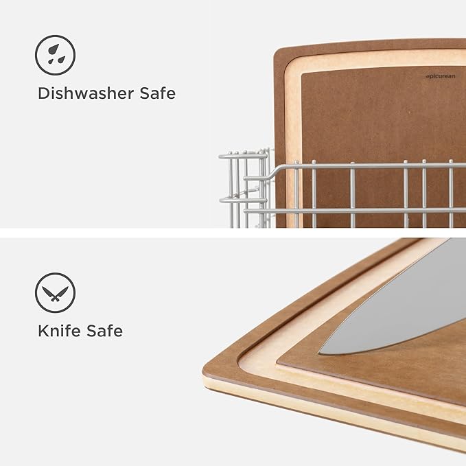 Epicurean Gourmet Series Cutting Board with Juice Groove, 14.5-Inch by 11.25-Inch, Nutmeg/Natural