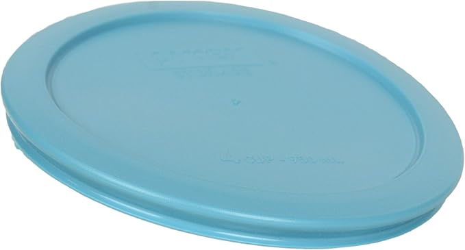 Pyrex Bundle - 3 Items: 7201-PC 4-Cup Surf Blue Plastic Food Storage Lids Made in the USA