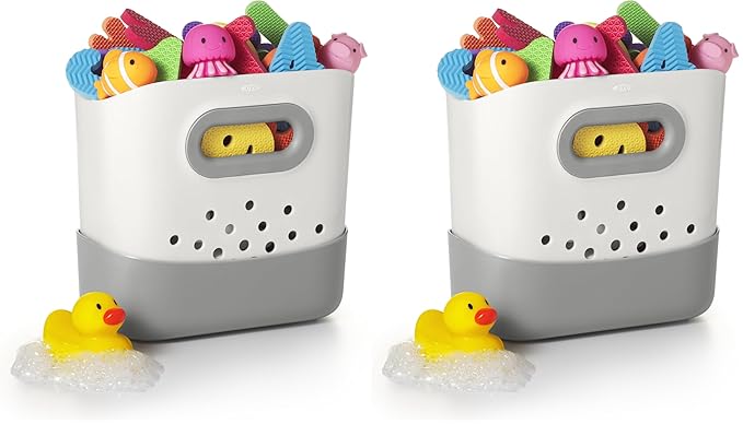 OXO Tot Stand Up Bath Toy Storage – Gray (Pack of 2)