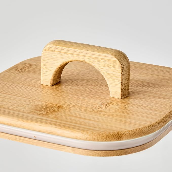 Sweejar 4 qt Large Jars with Bamboo Lids, 1 Gallon Glass Candy Jar with Lid, Sugar/Flour Storage Containers, 128 oz Big Glass Canisters with Airtight Lid, 1 Pack