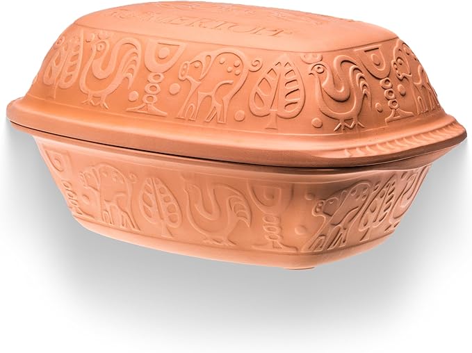Romertopf Clay Roaster | Non-Stick Dutch Oven | Healthy Pot Cooking | Clay Baker | Versatile Cooking Vessel - 4.2 Quart (4 Liters) For Up To 6 People