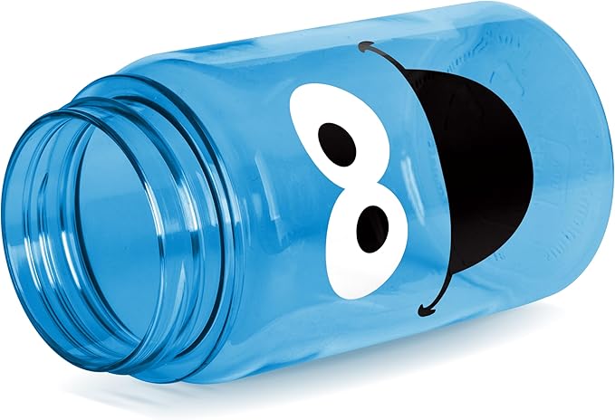 Simple Modern Sesame Street Cookie Monster Kids Water Bottle Plastic BPA-Free Tritan Cup with Leak Proof Straw Lid | Reusable and Durable for Toddlers, Boys | Summit Collection | 12oz