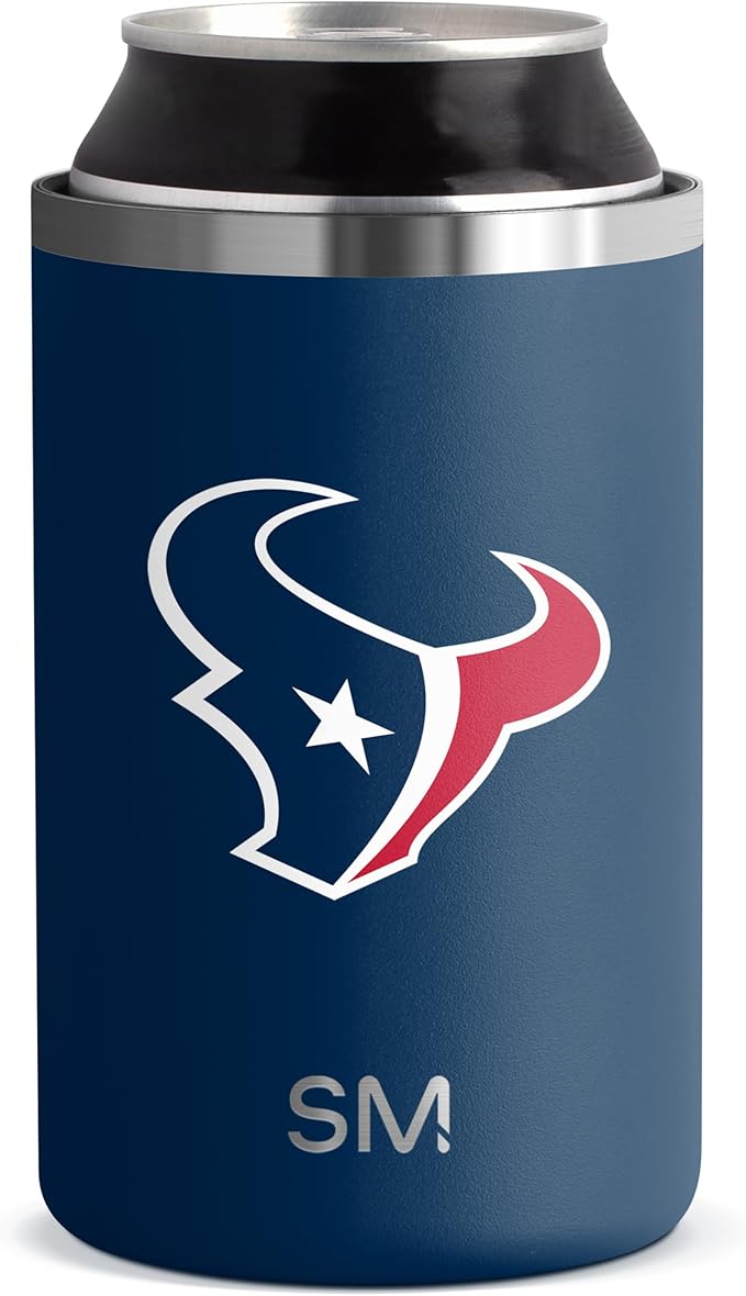 Simple Modern Officially Licensed NFL Houston Texans Gifts for Men, Women, Dads, Fathers Day | Insulated Ranger Can Cooler for Standard 12oz Cans - Beer, Seltzer, and Soda