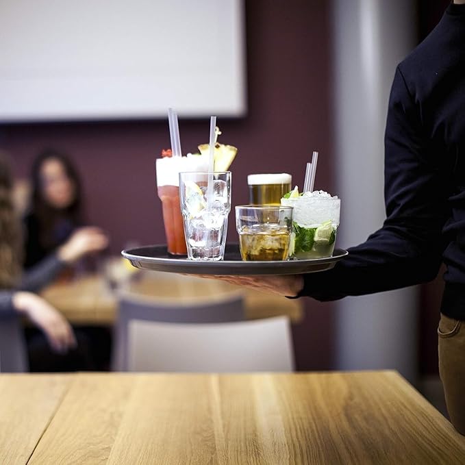 Bormioli Rocco Rock Bar 16.25 oz. Cooler Stackable Tempered Beverage Glasses for Cold Drinks, Water, and Cocktails, Set of 6, Clear