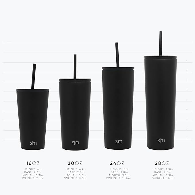 Simple Modern Insulated Tumbler with Lid and Straw | Iced Coffee Cup Reusable Stainless Steel Water Bottle Travel Mug | Gifts for Women Men Her Him | Classic Collection | 28oz | Ocean Geode