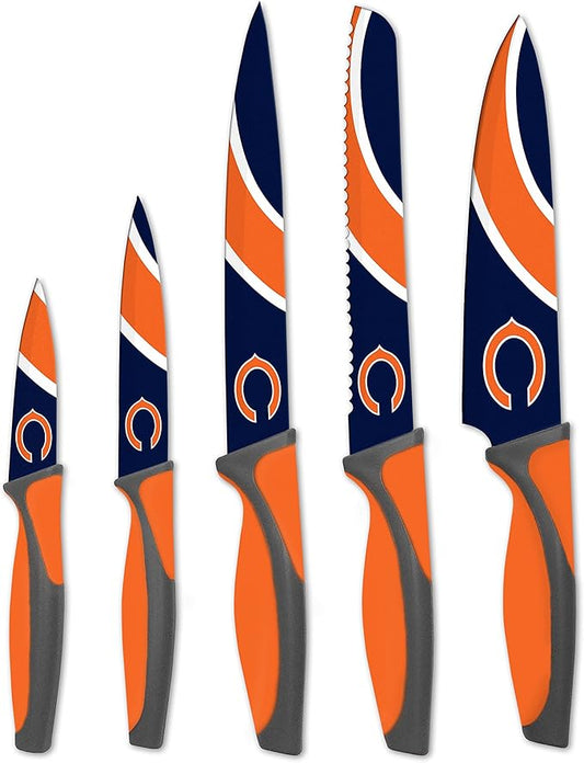 The Sports Vault NFL Chicago Bears 5-Piece Kitchen Knife Set