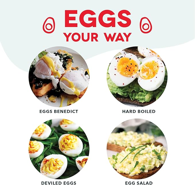 DASH Rapid Egg Cooker: 7 Egg Capacity Electric Egg Cooker for Hard Boiled Eggs, Poached Eggs, Scrambled Eggs, or Omelets with Auto Shut Off Feature - Lavender