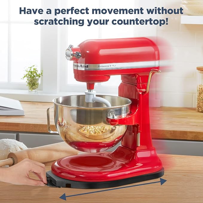 Mixer Sliding Tray for KitchenAid 5-8 Qt Bowl-lift Stand Mixer - Metal Rolling Tray Kitchen Countertop Appliance Slider Storage Moving Caddy with Wheel for Kitchen Aid 5-8 Qt Mixer
