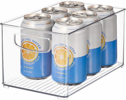iDesign Stackable Clear Plastic Bin - Kitchen Organizers and Storage for Fridge and Pantry