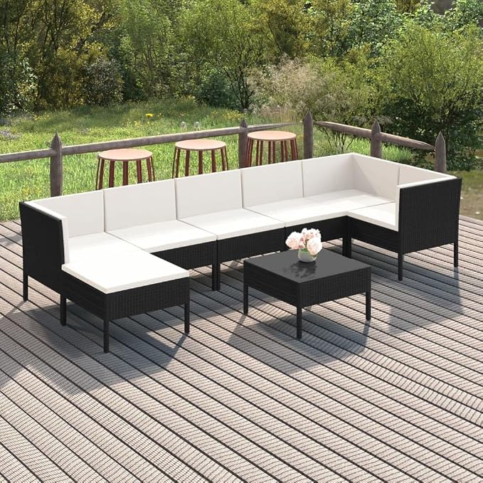 8-Piece Garden Lounge Set, Outdoor Sectional Rattan Sofa Set - Image 2