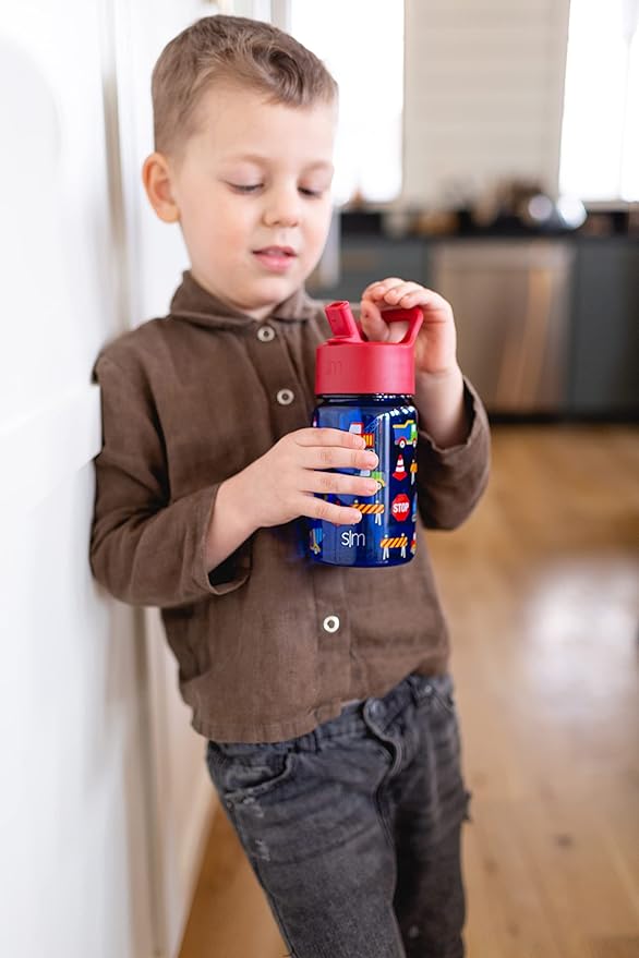 Simple Modern Nickelodeon TMNT Kids Water Bottle Plastic BPA-Free Tritan Cup with Leak Proof Straw Lid | Reusable and Durable for Toddlers, Boys | Summit Collection | 12oz, TMNT Turtles Unite