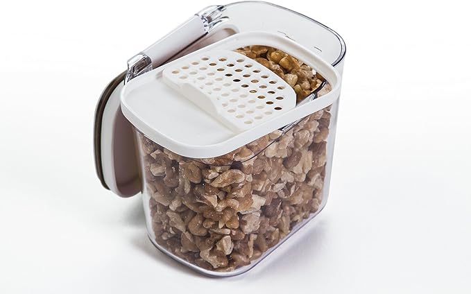 ProKeeper Mini 1.5-Cup Spice & Herb Storage Container – Airtight, Clear Plastic for Baking Soda, Powder, and Snacks