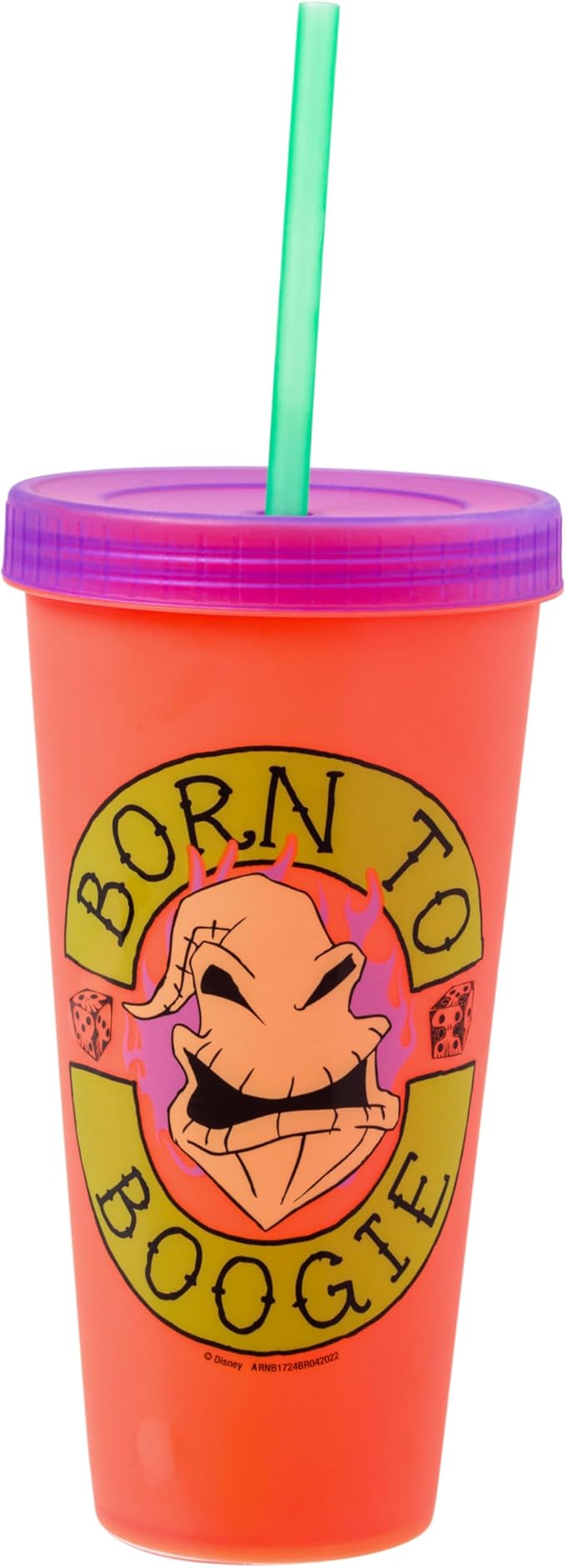Silver Buffalo Disney The Nightmare Before Christmas 48 Pack Color Change Plastic Tumblers Featuring Jack Skellington, Sally, Oogie Boogie, and Zero, 24 Ounces