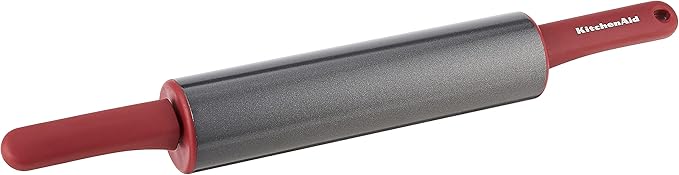 KitchenAid Gourmet Rolling Pin, 2.5 x 2.5 x 22 Inch, Red