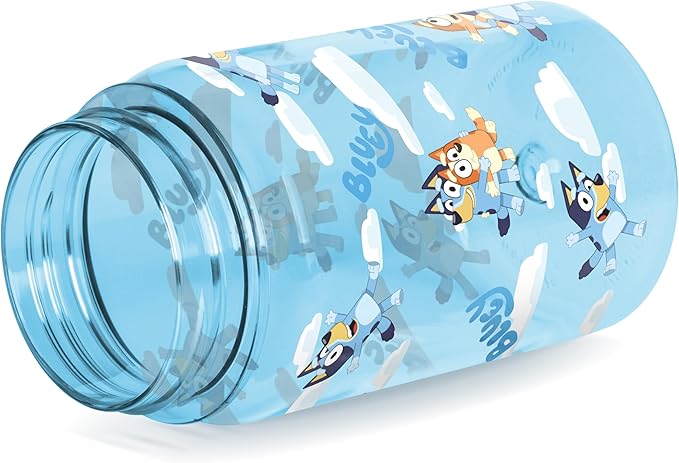 Simple Modern Bluey Kids Water Bottle Plastic BPA-Free Tritan Cup with Leak Proof Straw Lid | Reusable and Durable for Toddlers, Girls and Boys | Summit Collection | 12oz, Sky