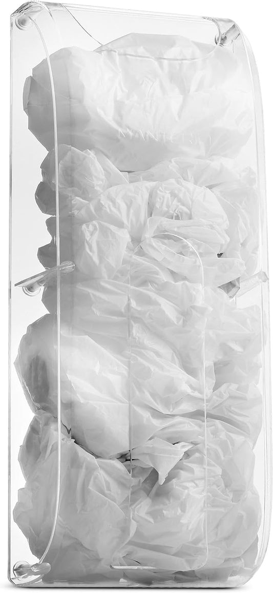 Wall Mount Plastic Bag Organizer | Durable Plastic Grocery Bag Saver | Smudge Proof, Fingerprint Resistant (Acrylic)