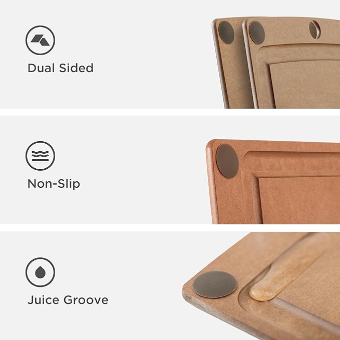 Epicurean All-in-One 11.5" × 9" Cutting Board in Nutmeg